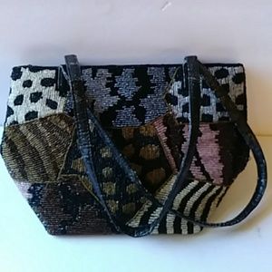 Beaded Ermo Bag-6 1/2 x 7 1/2 x 4 1/2 inches